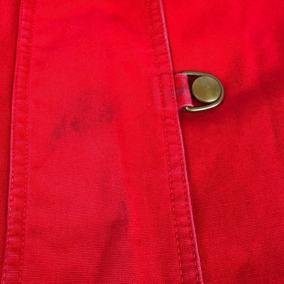 Vintage Eddie Bauer Womens Size L Goose Down Chore Barn Coat Parka Red *Read - Picture 8 of 16